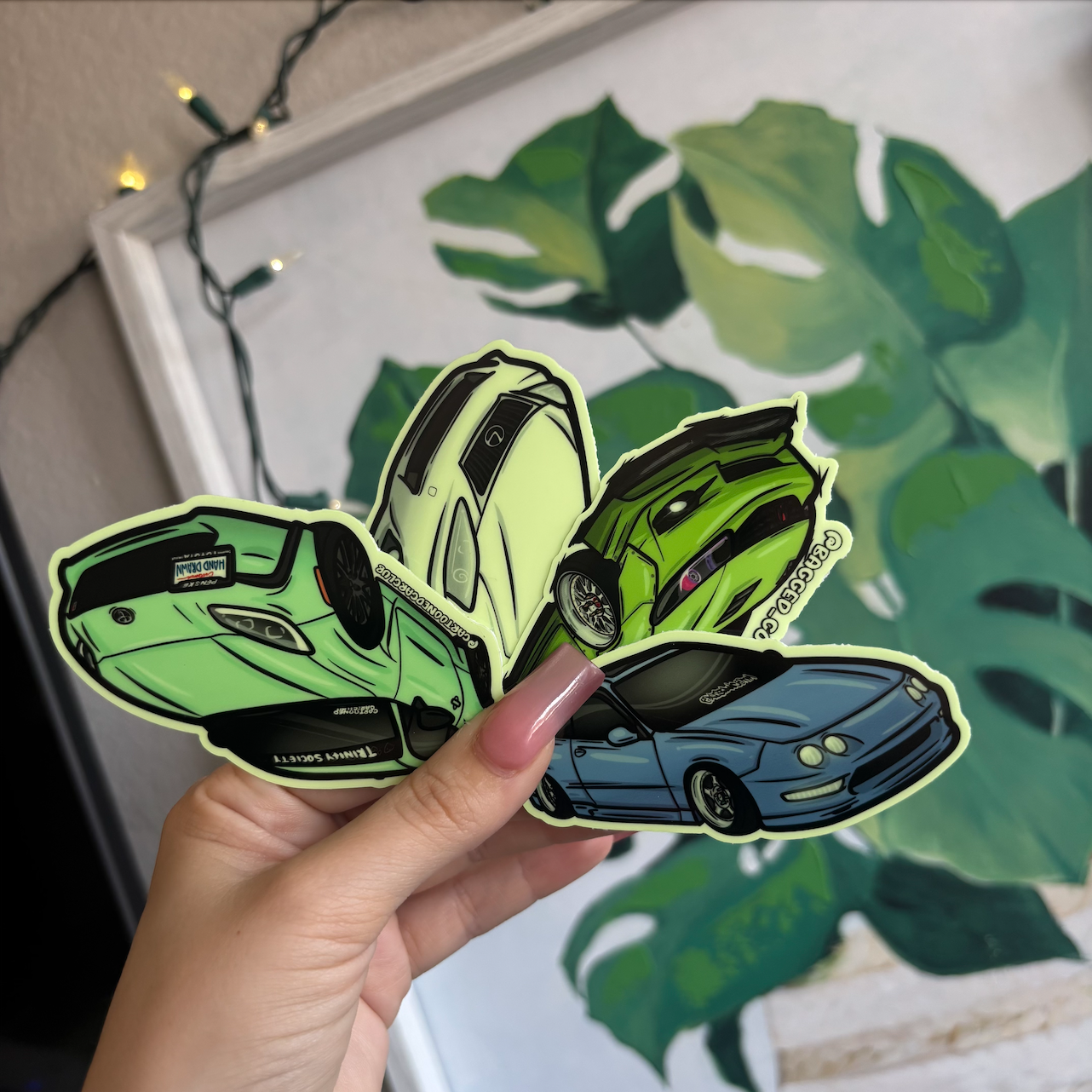 CUSTOM HAND DRAWN CAR/TRUCK STICKERS (GLOW IN THE DARK)