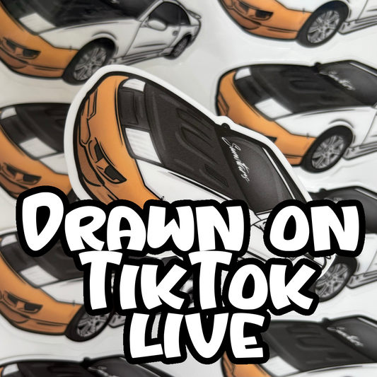 LIVE DRAW YOUR CAR + STICKERS + DIGITAL DOWNLOAD!